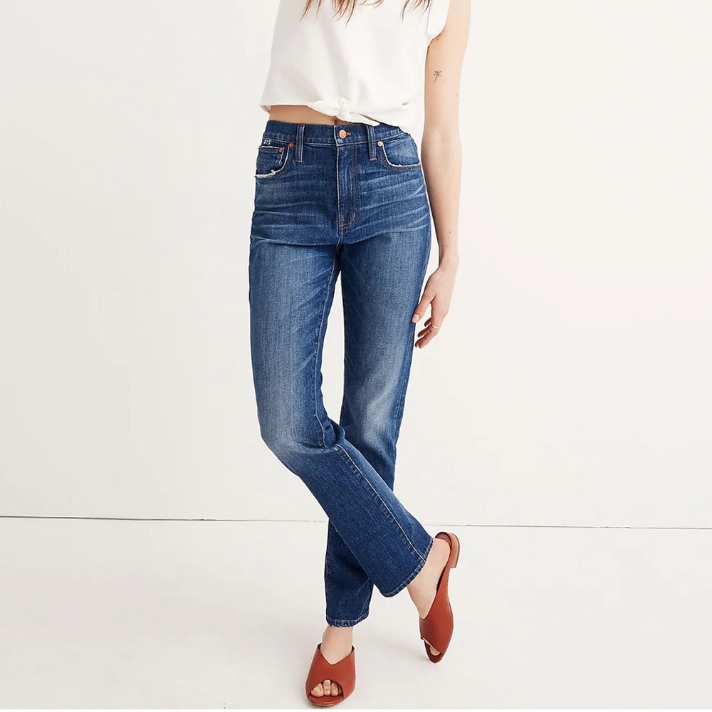 Madewell high rise slim boy jean